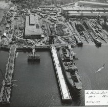 Aerial view, West Yard, April 28, 1942