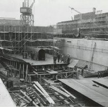 Stern view, Hull #3, Todd-Bath yard, October 25, 1941