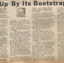 Up by its bootstraps