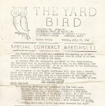 The Yard Bird, April 17, 1942 - front page