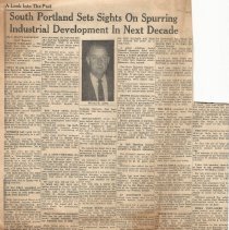 1960 article about South Portland plans for industrial development