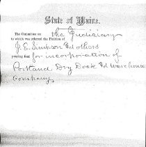 An Act to Incorporate the Portland Dry Dock and Warehouse Company