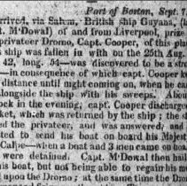 Mercantile Advertiser, September 11, 1812