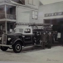 Captain Frank Demarino and Cedric Brigham with the 1941 Mack