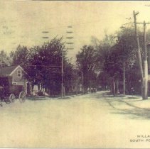 Horses at watering trough in Willard Square