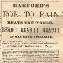 Harford's Foe to Pain advertisement