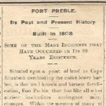 Fort Preble article