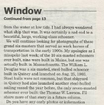 A Window on the Past