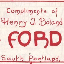 Henry J. Boland Ford advertisement