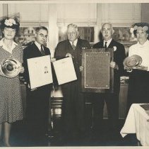 Ship sponsors, Bernadette Langlois and Estelle Elwell