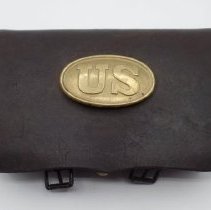 Civil War leather cartridge box