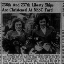 Portland Press Herald, January 9, 1945
