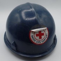 Back side of GE hard hat