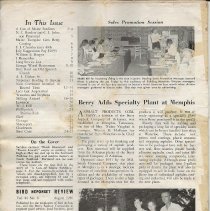 Bird Neponset Review, August 1956, inside cover