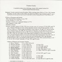 Thrasher family genealogy