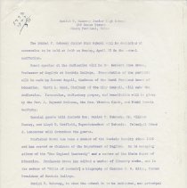 Plan for Mahoney Junior High dedication, 1968