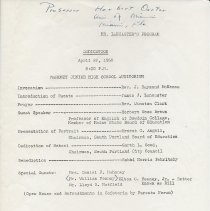 Judd Lancaster's program, 1968 Mahoney dedication