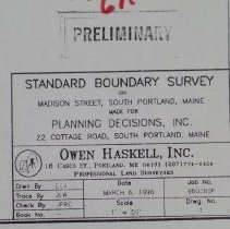 1996 boundary survey, Bug Light Park