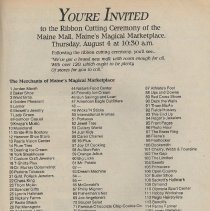 1983 list of stores in the Maine Mall