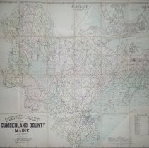 Highway Chart of Cumberland County, Maine, circa 1900
