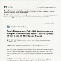 A Window on the Past, April 17, 2025