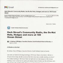 A Window on the Past, April 25, 2025