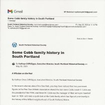 A Window on the Past, May 30, 2025