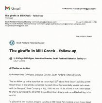 A Window on the Past, July 11, 2025