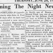 Lewiston Evening Journal, June 24, 1943