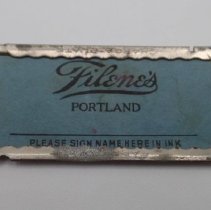 Charga-Plate credit card from Filene's, Portland, Maine