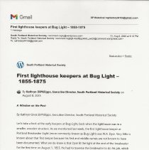 A Window on the Past, August 8, 2025