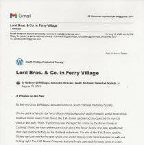 A Window on the Past, August 15, 2025