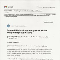 A Window on the Past, October 3, 2025