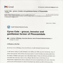 A Window on the Past, October 10, 2025