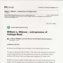 A Window on the Past, November 7, 2025