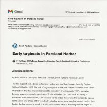 A Window on the Past, December 5, 2025