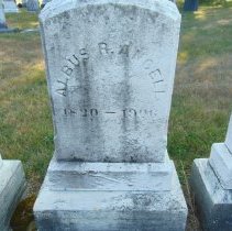 Albus R. Angell stone at Mount Pleasant Cemetery