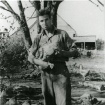 Ernst Cramer With Chickens
