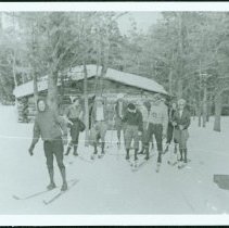 "University of Colorado Hiking Club/ March 1934 at Eugene Mine/ House Party Spring Vacation"