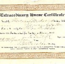 Extraordinary Honor Certificat