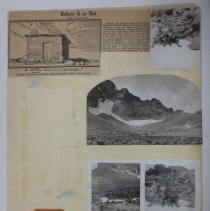Scrapbook of Boulderfield Shelter mementos