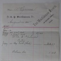 Receipt to Mrs W. E. James