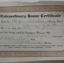 Extraordinary Honor Certificate