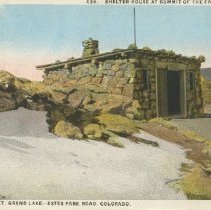436. Shelter House at Summit of the Fall River Road.  Alt. 11,797 Feet. Grand Lake - Estes Park Road, Colorado.
