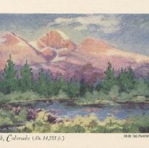 Longs Peak, Colorado (Alt. 14,255 ft.) From the painting by Emma A. Ervin