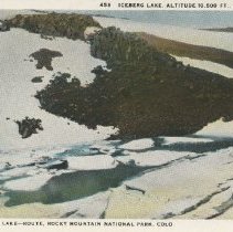 458 Iceberg Lake, Altitude 10,500ft., on Trail Ridge. Estes-Grand Lake- Route, Rocky Mountain National Park, Colo.