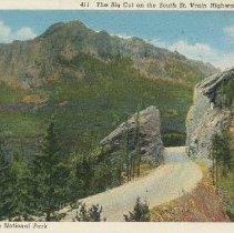 411 The Big Cut on the South St. Vrain Highway to Estes Park. Rocky Mountain National Park