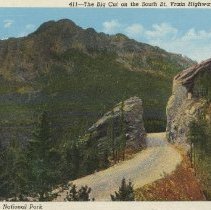 411-The Big Cut on the South St. Vrain Highway to Estes Park. Rocky Mountain National Park