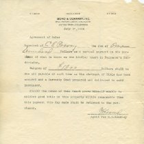 Agreement of sale for Lindley tract