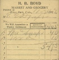Receipt from H.B. Boyd to E.E. Draper